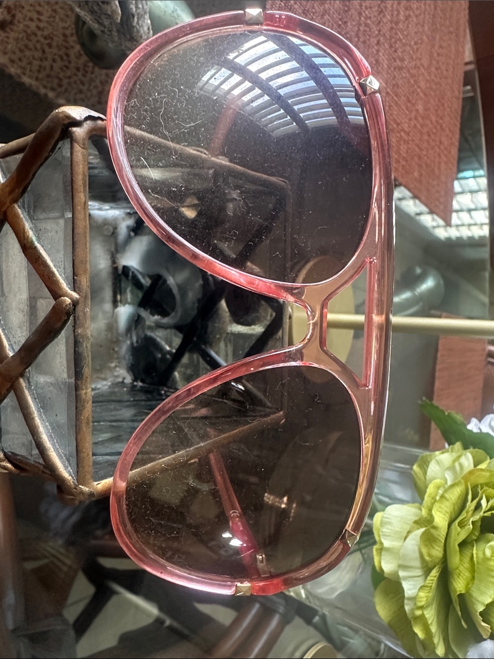 Michael Kors Pink Transparent Frame Sunglasses